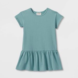 Cat & Jack Knit Dress Toddler Girls 5T short sleeves Ocean Green